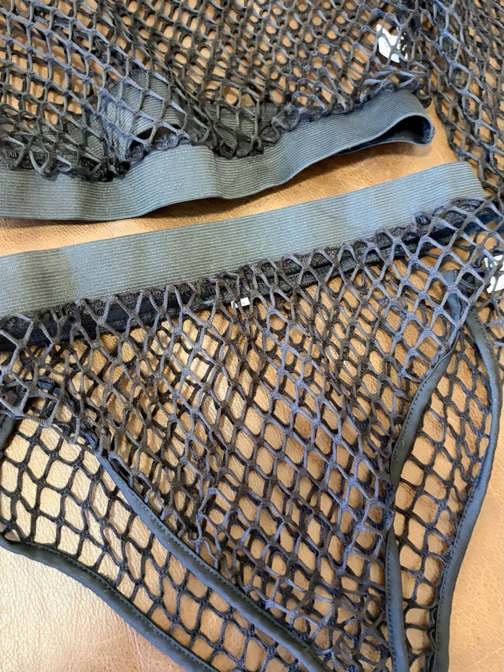 NWOT Black Fishnet Lingerie Set - Picture 3 of 4